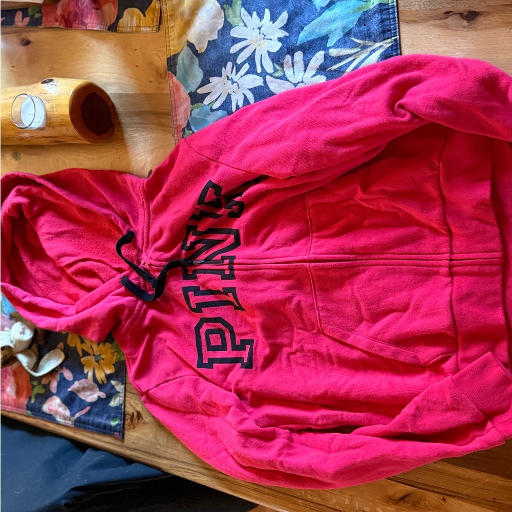 PINK Victoria's Secret Red Hoodie Jacket
